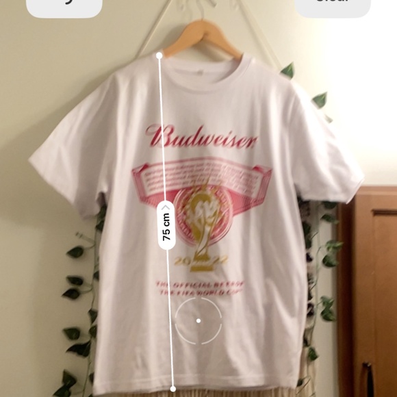 Mens XL extra Large Budweiser FIFA 2022 Tshirt white in excellent condition - Picture 2 of 7